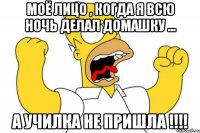 Моё лицо , когда я всю ночь делал домашку ... А училка не пришла !!!!