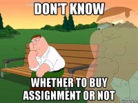 don't know whether to buy assignment or not