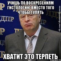 учишь по воскресениям гистологию вместо того чтобы гулять хватит это терпеть