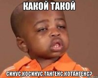 Какой такой Синус,косинус,тангенс,котангенс?