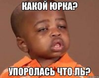 Какой Юрка? Упоролась что ль?