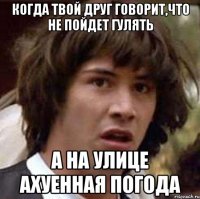 Когда твой друг говорит,что не пойдет гулять А на улице ахуенная погода