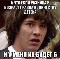 А что если разница в возрасте равна количеству детей? И у меня их будет 6