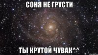 Соня не грусти Ты крутой чувак^^