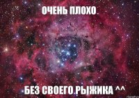 ОЧЕНЬ ПЛОХО БЕЗ СВОЕГО РЫЖИКА ^^