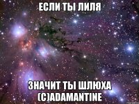 Если ты Лиля Значит ты шлюха (с)Adamantine