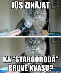 Jūs zinājat ka "Stargorodā" bruvē kvasu?