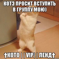 Котэ просит вступить в группу мою) †КОТО | | VIP| | ЛЕНД†