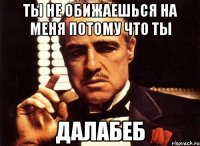 ты не обижаешься на меня потому что ты далабеб