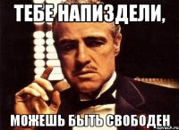 Тебе напиздели, можешь быть свободен