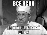 ВСЕ ЯСНО ВЫ ОКОНЧАТЕЛЬНЫЙ ШЛЮХ