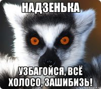 Надзенька Узбагойся, всё холосо, зашибизь!