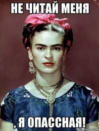 Не читай меня , я опассная!