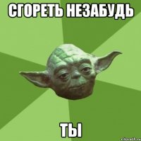 СГОРЕТЬ НЕЗАБУДЬ ТЫ