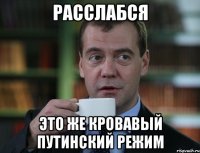Расслабся Это же Кровавый путинский режим