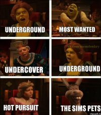 Underground Most wanted Undercover Underground Hot pursuit The Sims Pets