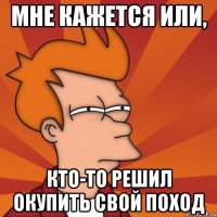 Мне кажется или, кто-то решил окупить свой поход
