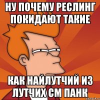 НУ ПОЧЕМУ РЕСЛИНГ ПОКИДАЮТ ТАКИЕ КАК НАЙЛУТЧИЙ ИЗ ЛУТЧИХ СМ ПАНК