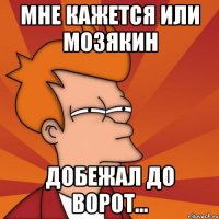 Мне кажется или мозякин Добежал до ворот...