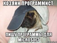 хозяин программист пишу программы для microsoft