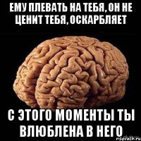 ему плевать на тебя, он не ценит тебя, оскарбляет с этого моменты ты влюблена в него