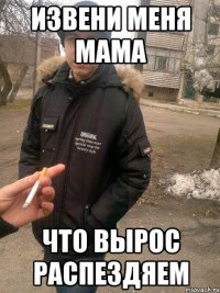 извени меня мама что вырос распездяем