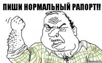 Пиши нормальный рапорт!!