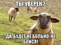 ТЫ УВЕРЕН? Да, будет не больно, не бойся!