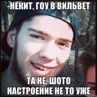 -НЕКИТ, ГОУ В ВИЛЬВЕТ ТА НЕ, ШОТО НАСТРОЕНИЕ НЕ ТО УЖЕ