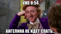 Уже 0:54 Ангелина не идет спать...