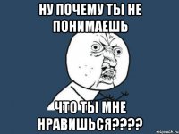 Ну почему ты не понимаешь что ты мне нравишься????