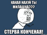 какая нахуй ты милашка??? стерва конченая!