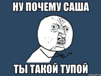 ну почему саша ты такой тупой