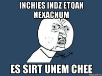 inchies indz etqan nexacnum es sirt unem chee