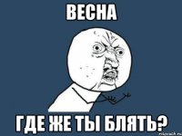 Весна где же ты блять?