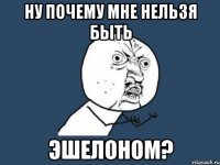 ну почему мне нельзя быть эшелоном?