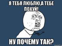 Я ТЕБЯ ЛЮБЛЮ,А ТЕБЕ ПОХУЙ! НУ ПОЧЕМУ ТАК?