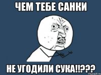 ЧЕМ ТЕБЕ САНКИ НЕ УГОДИЛИ СУКА!!???