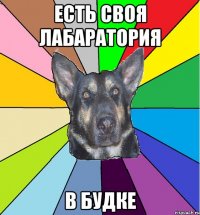 Есть своя лабаратория в будке