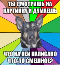 Ты смотришь на картинку и думаешь что на ней написано что-то смешное?