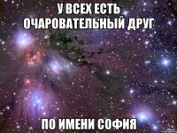у всех есть очаровательный друг по имени София