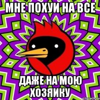 Мне похуи на все Даже на мою хозяику