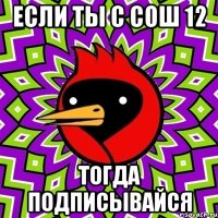 если ты с сош 12 тогда подписывайся