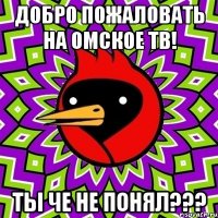Добро пожаловать на Омское тв! Ты че не понял???
