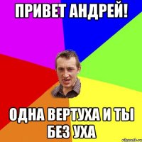 ПРИВЕТ АНДРЕЙ! ОДНА ВЕРТУХА И ТЫ БЕЗ УХА