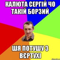 калюта сергій чо такій борзий шя потушу з вєртухі