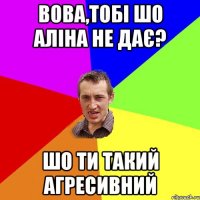 ВОВА,ТОБІ ШО АЛІНА НЕ ДАЄ? ШО ТИ ТАКИЙ АГРЕСИВНИЙ