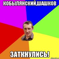 КОБЫЛЯНСКИЙ,ШАШКОВ ЗАТКНУЛИСЬ!