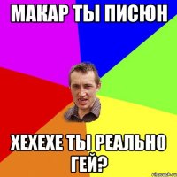 макар ты писюн хехехе ты реально гей?