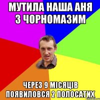 мутила наша аня з чорномазим через 9 місяців появиловся 2 полосатих